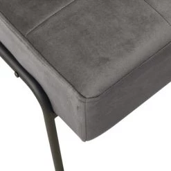 VidaXL Chaise De Relaxation 65x79x87 Cm Gris Foncé Velours - Gris -Pas Cher Fauteuil Magasin 42948755 5