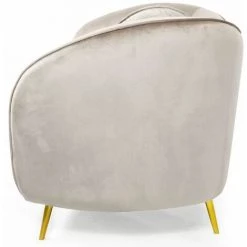 Paris Prix - Fauteuil Design En Velours "brados" 96cm Taupe 10 Paris Prix - Fauteuil Design En Velours "brados" 96cm Taupe -Pas Cher Fauteuil Magasin 42951387 4