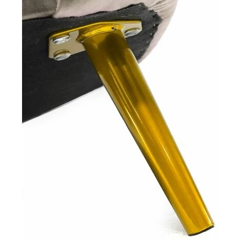 Paris Prix - Fauteuil Design En Velours "brados" 96cm Taupe 7 Paris Prix - Fauteuil Design En Velours "brados" 96cm Taupe – Image 5