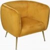 Fauteuil Velours Leria Ocre Atmosphera -Pas Cher Fauteuil Magasin 43008979 1