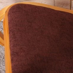 MEND Fauteuil à Bascule Tokyo Imitation Chêne Tissu Marron -Pas Cher Fauteuil Magasin 43126371 5