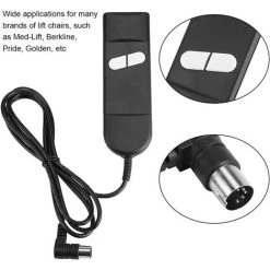 BRIDAY Fauteuil De Relaxation Electrique T&eacute,l&eacute,commande &agrave, 2 Boutons T&eacute,l&eacute,commande De Chaise Commande Manuelle Inclinable Pour Fauteuil Electrique Table De Massage -Pas Cher Fauteuil Magasin 43148348 3