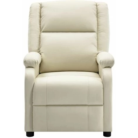 HAPPYSHOPPING Fauteuil Inclinable Electrique Blanc Similicuir 4 HAPPYSHOPPING Fauteuil Inclinable Electrique Blanc Similicuir – Image 2