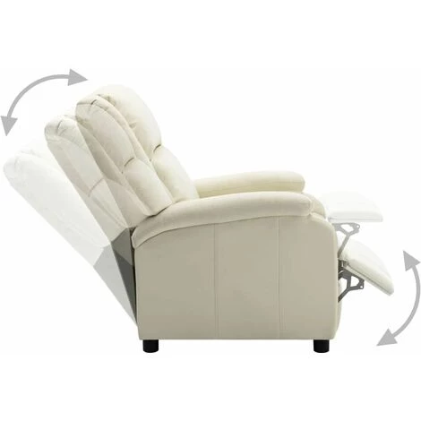 ASUPERMALL Fauteuil Inclinable Electrique Blanc Similicuir 5 ASUPERMALL Fauteuil Inclinable Electrique Blanc Similicuir – Image 3