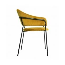 Lot De 2 Fauteuils Coloris Moutarde En Velours - L. 57 X L. 59 X H. 82 Cm -PEGANE- -Pas Cher Fauteuil Magasin 43530487 2