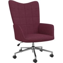 Chaise De Relaxation Tissu Violet VidaXL -Pas Cher Fauteuil Magasin 43900371 2
