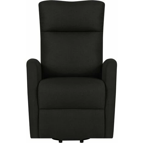 Fauteuil De Massage Inclinable Tissu Noir VidaXL 5 Fauteuil De Massage Inclinable Tissu Noir VidaXL – Image 3