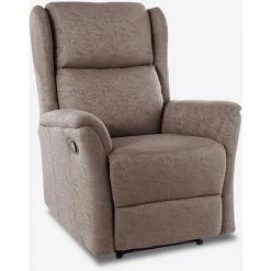 LE ROI DU RELAX Fauteuil Relax Inclinable Manuel En Tissu équipé D'un Repose-pied Hope | Couleur: Marron -Pas Cher Fauteuil Magasin 44111166 3