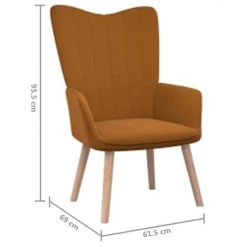 Chaise De Relaxation Velours Marron VidaXL 9 Chaise De Relaxation Velours Marron VidaXL -Pas Cher Fauteuil Magasin 44398538 3