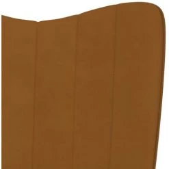 Chaise De Relaxation Velours Marron VidaXL 11 Chaise De Relaxation Velours Marron VidaXL -Pas Cher Fauteuil Magasin 44398538 5