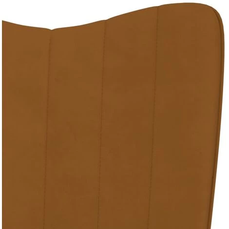 Chaise De Relaxation Velours Marron VidaXL 7 Chaise De Relaxation Velours Marron VidaXL – Image 5