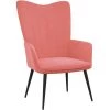Chaise De Relaxation Velours Rose VidaXL