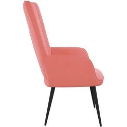 Chaise De Relaxation Velours Rose VidaXL 10 Chaise De Relaxation Velours Rose VidaXL -Pas Cher Fauteuil Magasin 44398561 4