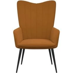 Chaise De Relaxation Velours Marron VidaXL 9 Chaise De Relaxation Velours Marron VidaXL -Pas Cher Fauteuil Magasin 44398566 3