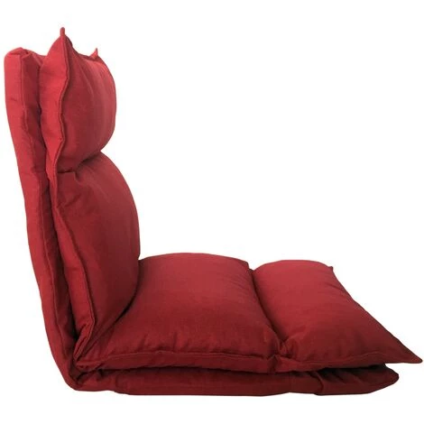 Mobili Rebecca Chaise De Méditation Fauteuil Yoga Rouge Métal Poliéster 70x56x70 3 Mobili Rebecca Chaise De Méditation Fauteuil Yoga Rouge Métal Poliéster 70x56x70