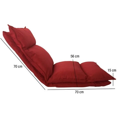 Mobili Rebecca Chaise De Méditation Fauteuil Yoga Rouge Métal Poliéster 70x56x70 4 Mobili Rebecca Chaise De Méditation Fauteuil Yoga Rouge Métal Poliéster 70x56x70 – Image 2