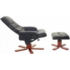 Fauteuil Relax HHG-320, Fauteuil De Télévision, Siège TV Avec Tabouret ~ Similicuir Noir 9 Fauteuil Relax HHG-320, Fauteuil De Télévision, Siège TV Avec Tabouret ~ Similicuir Noir -Pas Cher Fauteuil Magasin 44748723 3