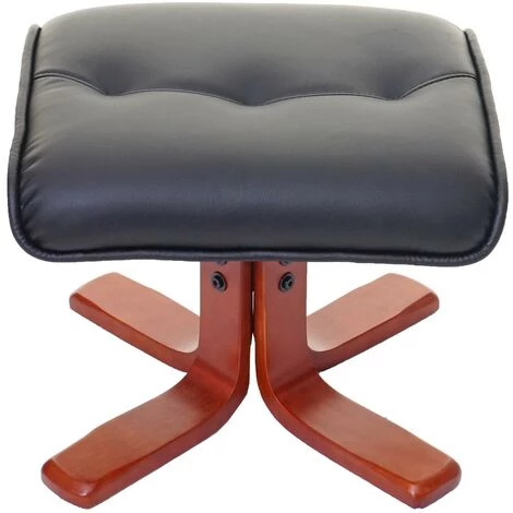 Fauteuil Relax HHG-320, Fauteuil De Télévision, Siège TV Avec Tabouret ~ Similicuir Noir 7 Fauteuil Relax HHG-320, Fauteuil De Télévision, Siège TV Avec Tabouret ~ Similicuir Noir – Image 5