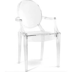 LES TENDANCES Fauteuil Transparent Louiva