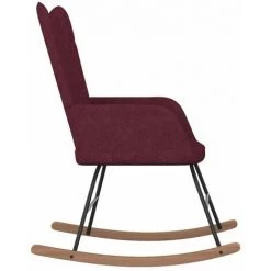 Chaise à Bascule Tissu Violet VidaXL -Pas Cher Fauteuil Magasin 44819444 3