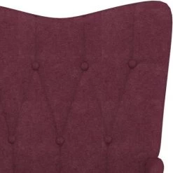 Chaise à Bascule Tissu Violet VidaXL -Pas Cher Fauteuil Magasin 44819444 5