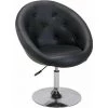 DéCOSHOP26 Fauteuil Oeuf Capitonné Design Cuir PU Chaise Bureau Noir - Noir -Pas Cher Fauteuil Magasin 4482327 1
