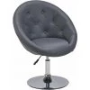 DéCOSHOP26 Fauteuil Oeuf Capitonné Design Cuir PU Chaise Bureau Gris - Gris