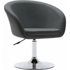 DéCOSHOP26 Fauteuil Lounge Salon Salle à Manger Bureau Gris - Gris