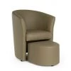 BIZZOTTO Fauteuil En Similicuir Avec Pouf Amovible Tortora RITA 64,5x 59,5x H78 Cm -Pas Cher Fauteuil Magasin 44833270 1