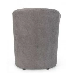 BIZZOTTO Fauteuil En Bois Et Tissu Gris Foncé BELIZE 64,5x63x H76 Cm -Pas Cher Fauteuil Magasin 44862130 3