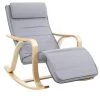 SONGMICS Rocking Chair, Fauteuil à Bascule, Avec Repose-Pieds Réglable à 5 Niveaux, Charge Max 150 Kg, Gris Clair LYY41G 1 SONGMICS Rocking Chair, Fauteuil à Bascule, Avec Repose-Pieds Réglable à 5 Niveaux, Charge Max 150 Kg, Gris Clair LYY41G -Pas Cher Fauteuil Magasin 4492853 1