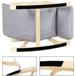 SONGMICS Rocking Chair, Fauteuil à Bascule, Avec Repose-Pieds Réglable à 5 Niveaux, Charge Max 150 Kg, Gris Clair LYY41G 9 SONGMICS Rocking Chair, Fauteuil à Bascule, Avec Repose-Pieds Réglable à 5 Niveaux, Charge Max 150 Kg, Gris Clair LYY41G -Pas Cher Fauteuil Magasin 4492853 3