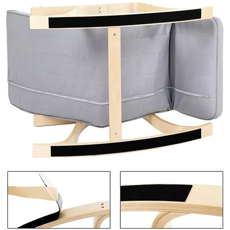 SONGMICS Rocking Chair, Fauteuil à Bascule, Avec Repose-Pieds Réglable à 5 Niveaux, Charge Max 150 Kg, Gris Clair LYY41G 5 SONGMICS Rocking Chair, Fauteuil à Bascule, Avec Repose-Pieds Réglable à 5 Niveaux, Charge Max 150 Kg, Gris Clair LYY41G – Image 3