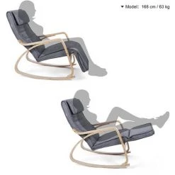 SONGMICS Fauteuil à Bascule, Rocking Chair, Avec Repose-Pied, Réglable En 5 Niveaux, Charge Max 150 Kg, Gris LYY11G 9 SONGMICS Fauteuil à Bascule, Rocking Chair, Avec Repose-Pied, Réglable En 5 Niveaux, Charge Max 150 Kg, Gris LYY11G -Pas Cher Fauteuil Magasin 4492857 3