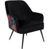 THE HOME DECO FACTORY Fauteuil En Velours Noir Multicolore Olga Home Deco Factory 1 THE HOME DECO FACTORY Fauteuil En Velours Noir Multicolore Olga Home Deco Factory -Pas Cher Fauteuil Magasin 45273815 1