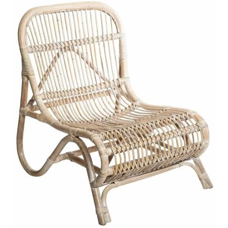 ATMOSPHERA, CRATEUR D'INTRIEUR Fauteuil Design En Rotin "Tamara" 75cm Naturel 3 ATMOSPHERA, CRATEUR D'INTRIEUR Fauteuil Design En Rotin "Tamara" 75cm Naturel