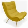 Paris Prix - Fauteuil Scandinave Design "roman" 95cm Jaune -Pas Cher Fauteuil Magasin 45425153 1