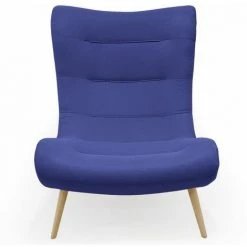 Paris Prix - Fauteuil Scandinave Design "roman" 95cm Bleu -Pas Cher Fauteuil Magasin 45425154 2