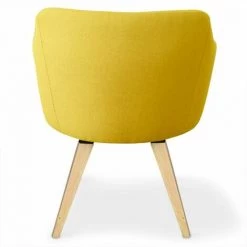 Paris Prix - Lot De 2 Fauteuils Scandinave En Tissu "delante" 67cm Jaune -Pas Cher Fauteuil Magasin 45640548 4
