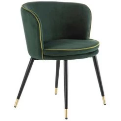 NATACHA.B 2 Chaises Velours Arrondie Margot | Bronze - Bronze