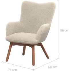 RENDEZ VOUS DéCO Fauteuil Roméo Beige - Beige -Pas Cher Fauteuil Magasin 45754220 2