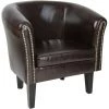 HELLOSHOP26 Fauteuil Chesterfield En Simili Cuir Et Bois Avec éléments Décoratifs En Cuivre Couleur Au Choix Chaise Cabriolet Meuble De Salon Marron - Bois 1 HELLOSHOP26 Fauteuil Chesterfield En Simili Cuir Et Bois Avec éléments Décoratifs En Cuivre Couleur Au Choix Chaise Cabriolet Meuble De Salon Marron - Bois -Pas Cher Fauteuil Magasin 45756229 1