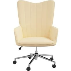 Chaise De Relaxation Velours Blanc Crème VidaXL -Pas Cher Fauteuil Magasin 45788961 3