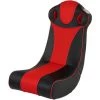 HELLOSHOP26 Fauteuil Multimédia En Simili Cuir Haut Parleurs Intégrés Ergonomique Pliable Chaise à Bascule Avec Système Audio Gamer Noir Et Rouge - Noir