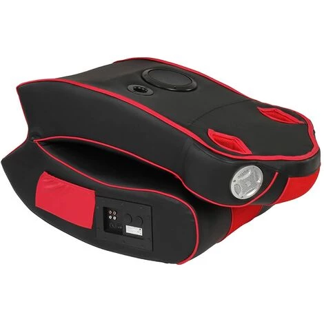 HELLOSHOP26 Fauteuil Multimédia En Simili Cuir Haut Parleurs Intégrés Ergonomique Pliable Chaise à Bascule Avec Système Audio Gamer Noir Et Rouge - Noir 6 HELLOSHOP26 Fauteuil Multimédia En Simili Cuir Haut Parleurs Intégrés Ergonomique Pliable Chaise à Bascule Avec Système Audio Gamer Noir Et Rouge - Noir – Image 4