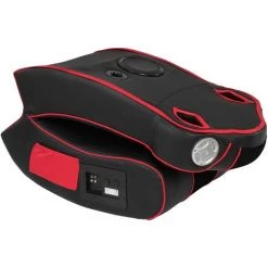 HELLOSHOP26 Fauteuil Multimédia En Simili Cuir Haut Parleurs Intégrés Ergonomique Pliable Chaise à Bascule Avec Système Audio Gamer Noir Rouge - Noir -Pas Cher Fauteuil Magasin 45811312 4