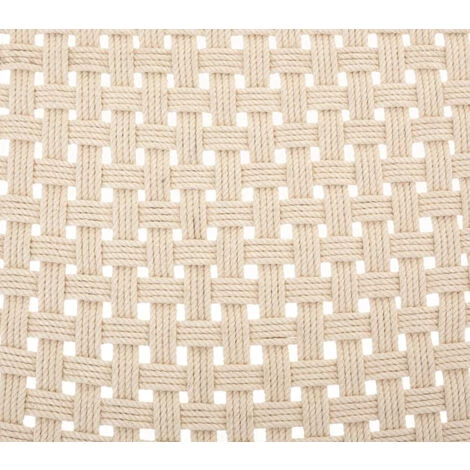 Lot De 2 Fauteuils Tressés En Coton Et Teck Coloris Blanc - Longueur 90 X Profondeur 90 X Hauteur 85 Cm -PEGANE- 5 Lot De 2 Fauteuils Tressés En Coton Et Teck Coloris Blanc - Longueur 90 X Profondeur 90 X Hauteur 85 Cm -PEGANE- – Image 3