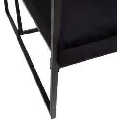 Fauteuil En Bois Et Polyester Coloris Noir - Longueur 63 X Profondeur 75 X Hauteur 84 Cm -PEGANE- -Pas Cher Fauteuil Magasin 45838271 3