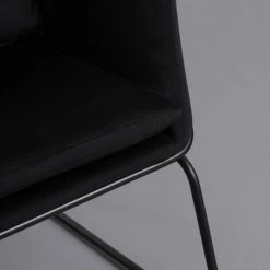 Fauteuil En Velours Noir - Longueur 78.5 X Largeur 68 X Hauteur 79.5 Cm -PEGANE- 11 Fauteuil En Velours Noir - Longueur 78.5 X Largeur 68 X Hauteur 79.5 Cm -PEGANE- -Pas Cher Fauteuil Magasin 45838922 5