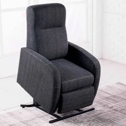 Fauteuil Relax En Tissu Coloris Gris Anthracite - Largeur 70 X Profondeur 77 Cm -PEGANE- -Pas Cher Fauteuil Magasin 45839285 2